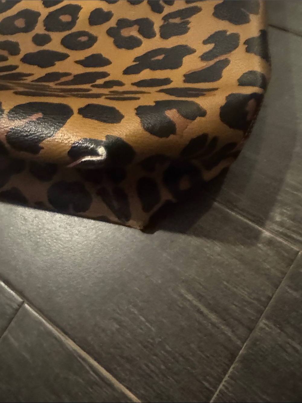 Coach Leopard-Print Leather Tote - Tan/Black - Picture 3 of 7
